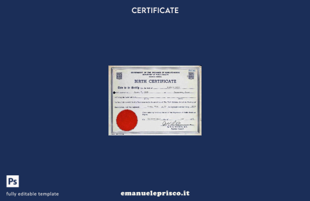modello di certificazione di nascita del Dipartimento di sanità pubblica canades